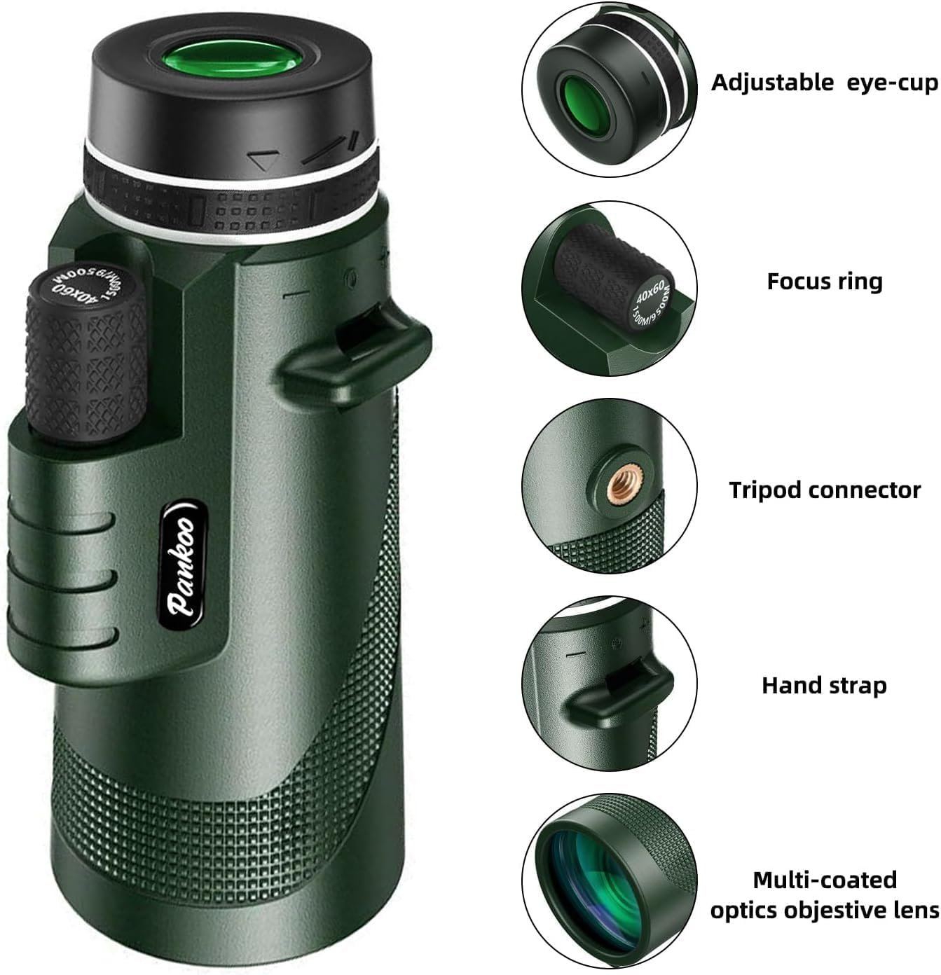 Monocular Compact Mini Telescope,40x60 Portable Handheld High Powered Monocular for Adults, Tech Gadgets Perfect for Bird Watching, Fishing, Travel and Scenery - Image 3