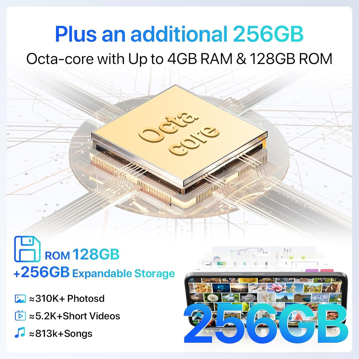 UMIDIGI A11 Unlocked Cell Phone, Helio G25, 4GB+128GB Expandable 256GB, 6.53 Inch FHD Touch Screen, AG Matte Glass Finish, 5150mAh Android 11 Smartphone, 16MP+8MP, Dual SIM 4G Volte, Al Face Unlock - Image 5