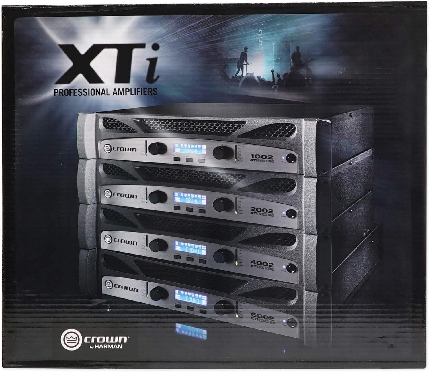 Crown XTi1002 Two-channel, 1400-Watt at 4Ω Bridged, 500-Watt at 4Ω Dual, Professional Power Amplifier. Black and Gray - Image 5