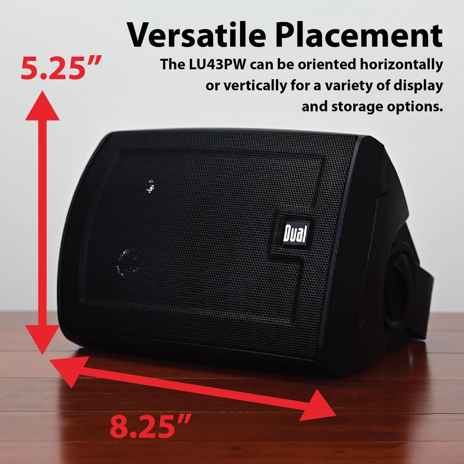 Dual Electronics LU43PB 4" 3-Way High Performance Outdoor Indoor Wired Speakers | Effortless Set Up | Home, Pool, Patio, Garage Use | Weather & UV Resistant | Expansive Stereo Sound Coverage | Black - Image 4
