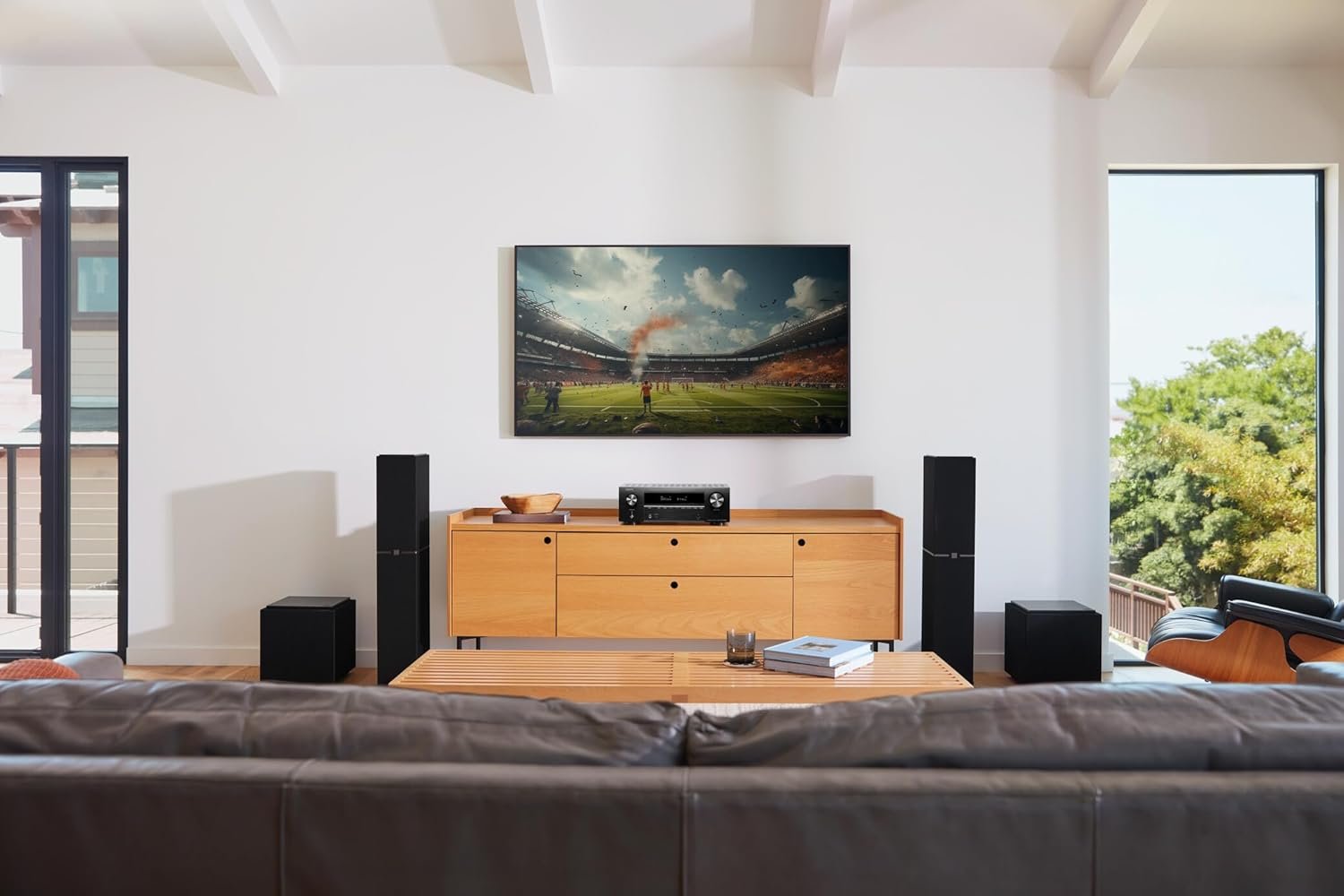 Denon AVR-X1800H 7.2 Channel AV Stereo Receiver - 80W/Channel, Wireless Streaming via Built-in HEOS, WiFi, & Bluetooth, Supports Dolby Vision, HDR10+, Dynamic HDR, & Home Automation Systems - Image 6