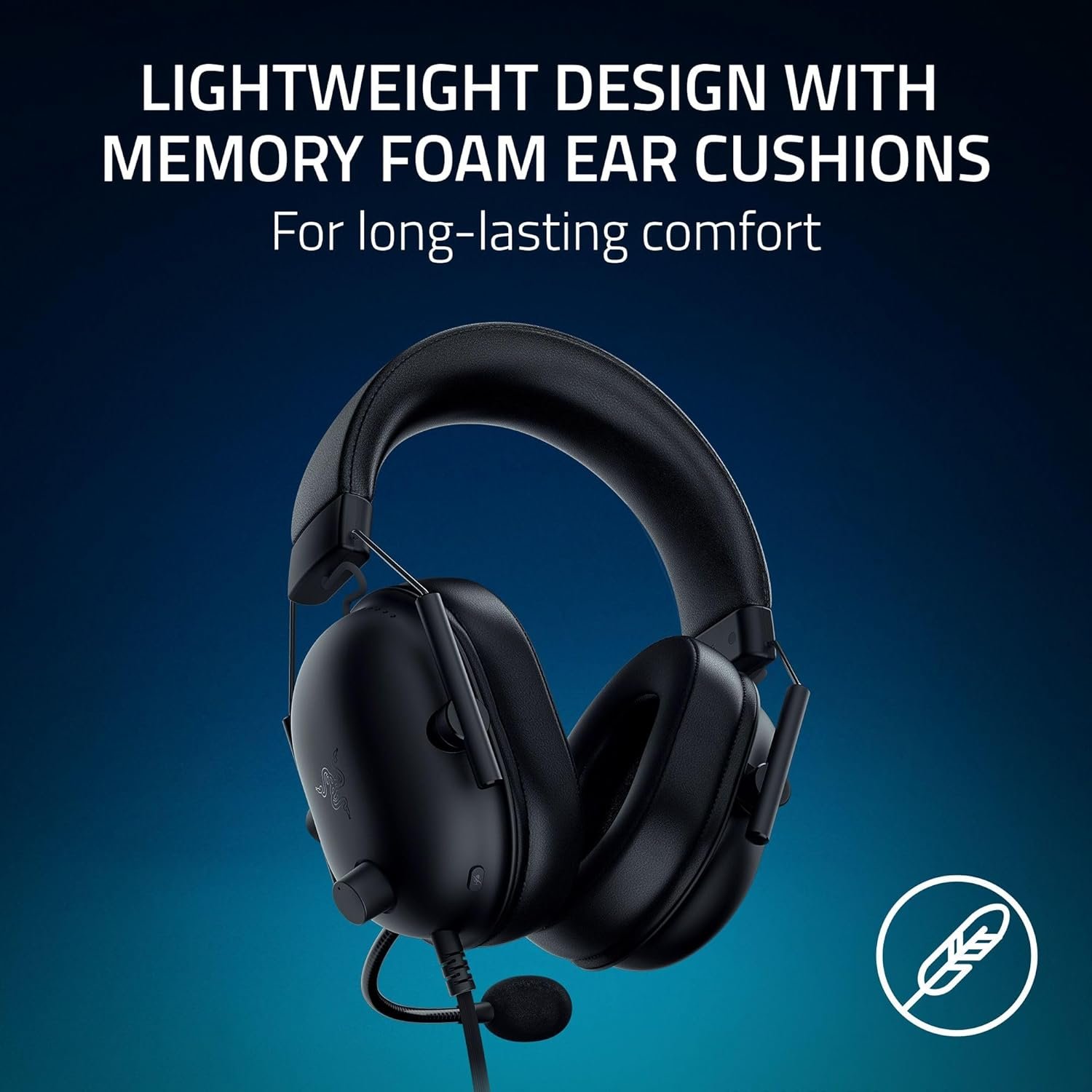 Razer BlackShark V2 X PlayStation Gaming Headset: 50mm Drivers - Cardioid Mic - Lightweight - Comfortable, Noise Isolating Earcups - for PS5, Xbox Series X, PC, Switch via 3.5 mm Audio Jack - Black - Image 5