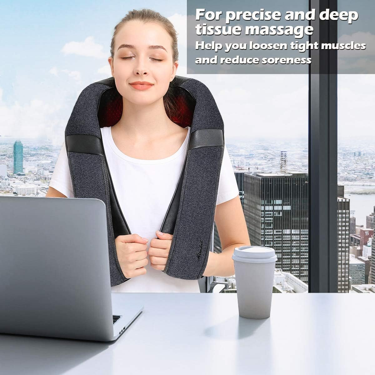 Mirakel Mothers Day Gifts for Mom Wife Women, Neck Massager for Pain Relief Deep Tissue, Electric Shiatsu Shoulder & Back Massager with Heat, Fathers Day Dad Gifts for Husband Men (NOT Cordless) - Image 4