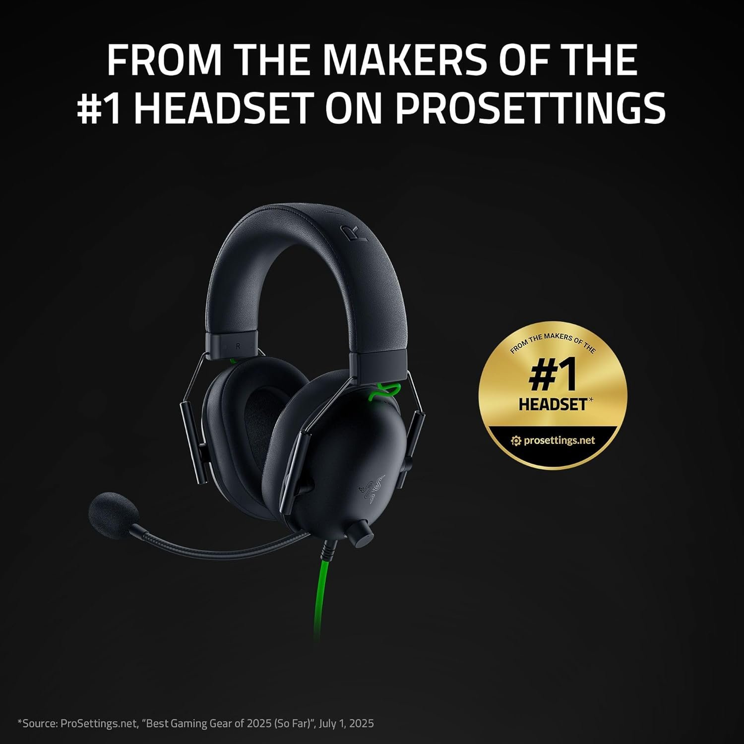 Razer BlackShark V2 X Gaming Headset: 7.1 Surround Sound - 50mm Drivers - Memory Foam Cushion - For PC, PS4, PS5, Switch - 3.5mm Audio Jack - Black - Image 2