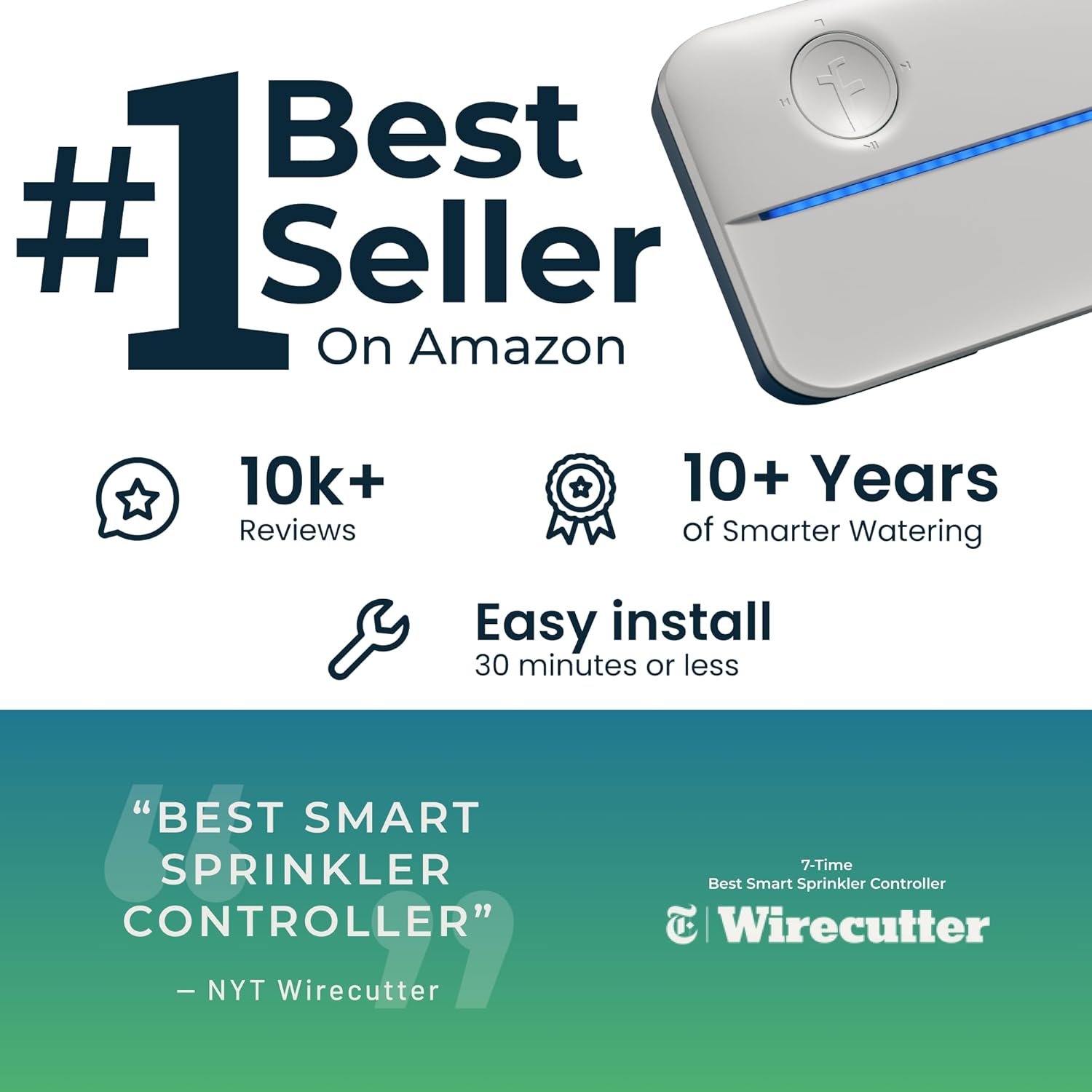 Rachio WiFi Smart Sprinkler Controller (8-Zone Irrigation Remote Control) – App-Based Scheduling, Local Weather Intelligence, Rain Skips, Easy DIY Install - Image 2