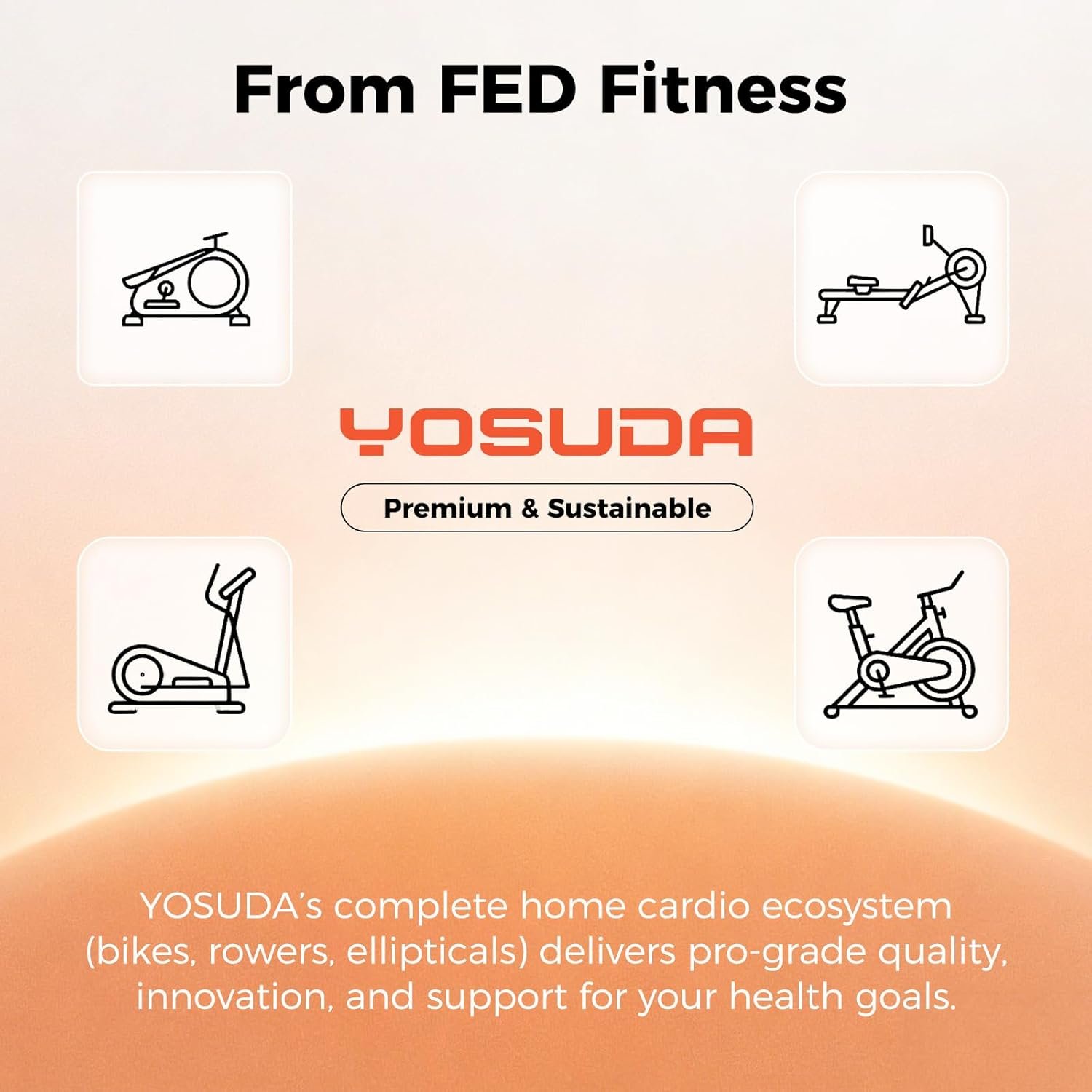 YOSUDA Exercise Bike, Brake Pad Stationary Bike for Home with Exclusive App, Magnetic Indoor Cycling Bike with 300 lb Weight Capacity, Low Noise, Tablet Holder and Fitness Courses for Weight Loss - Image 8