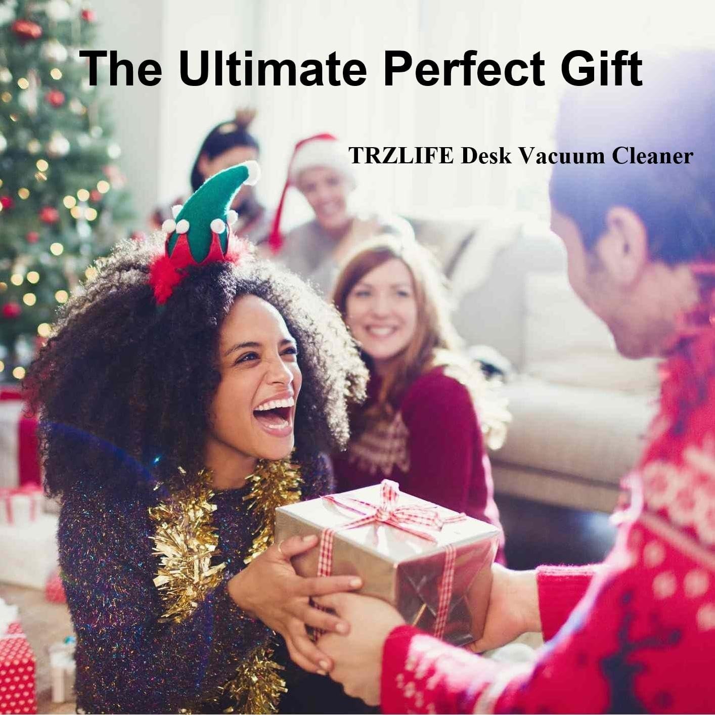 TRZLIFE USB Rechargeable Mini Desk Crumb Vacuum, Portable Cordless Desktop Cleaner for Keyboard, Desktop, Countertop, Drawer, Ideal Office Accessory Ideal Gift, White - Image 6