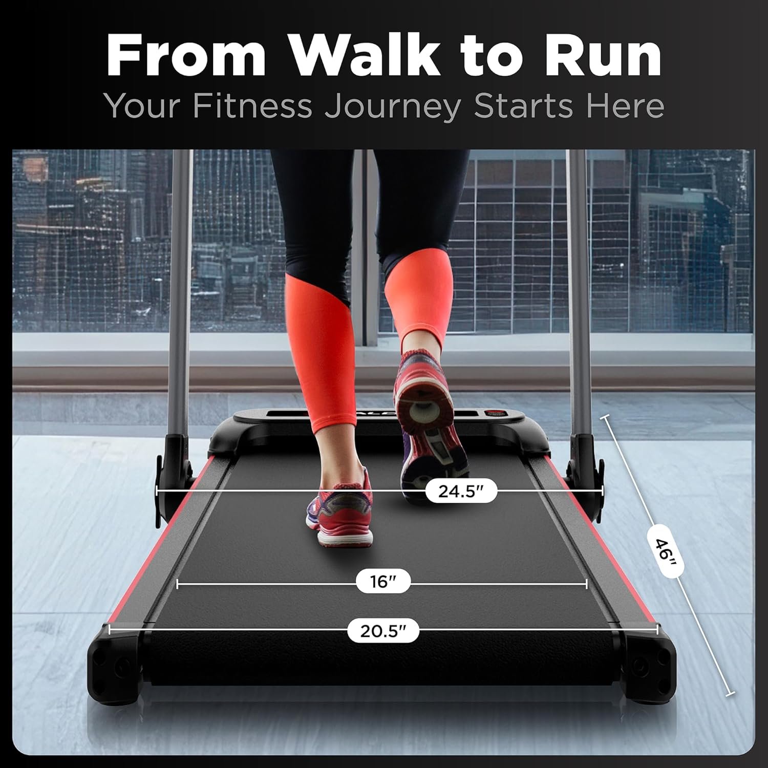 Folding Electric Treadmill with Handle Folding Treadmills - Foldable Running Treadmill LCD Screen - 6.2mp/h corredora electrica Walden Sports - Image 6
