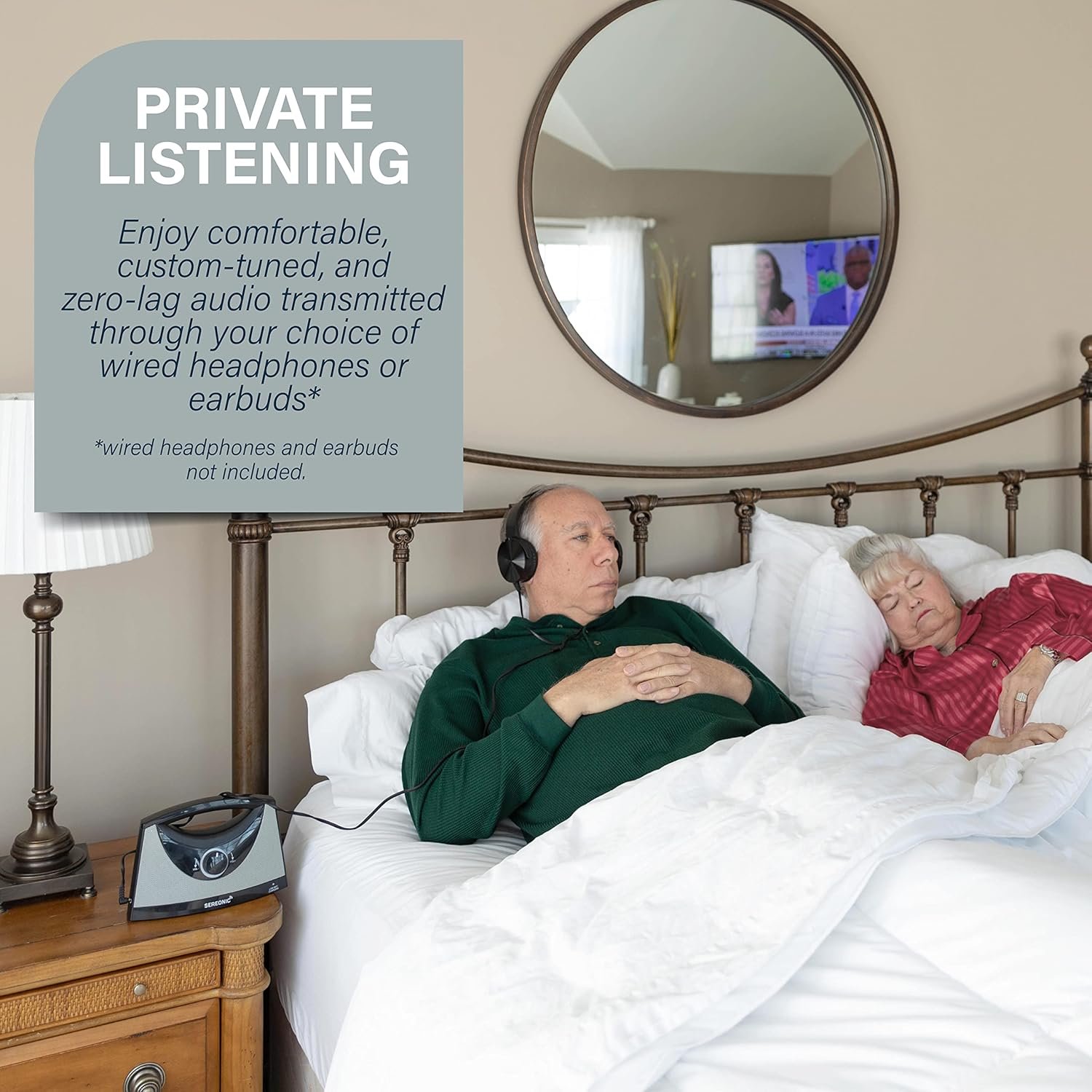 SEREONIC Portable Wireless Speakers for Smart TV - Ideal for TV Watching Without The Blaring Volume - Designed for Hard of Hearing, Elderly, and Seniors - 100ft Range - Image 4