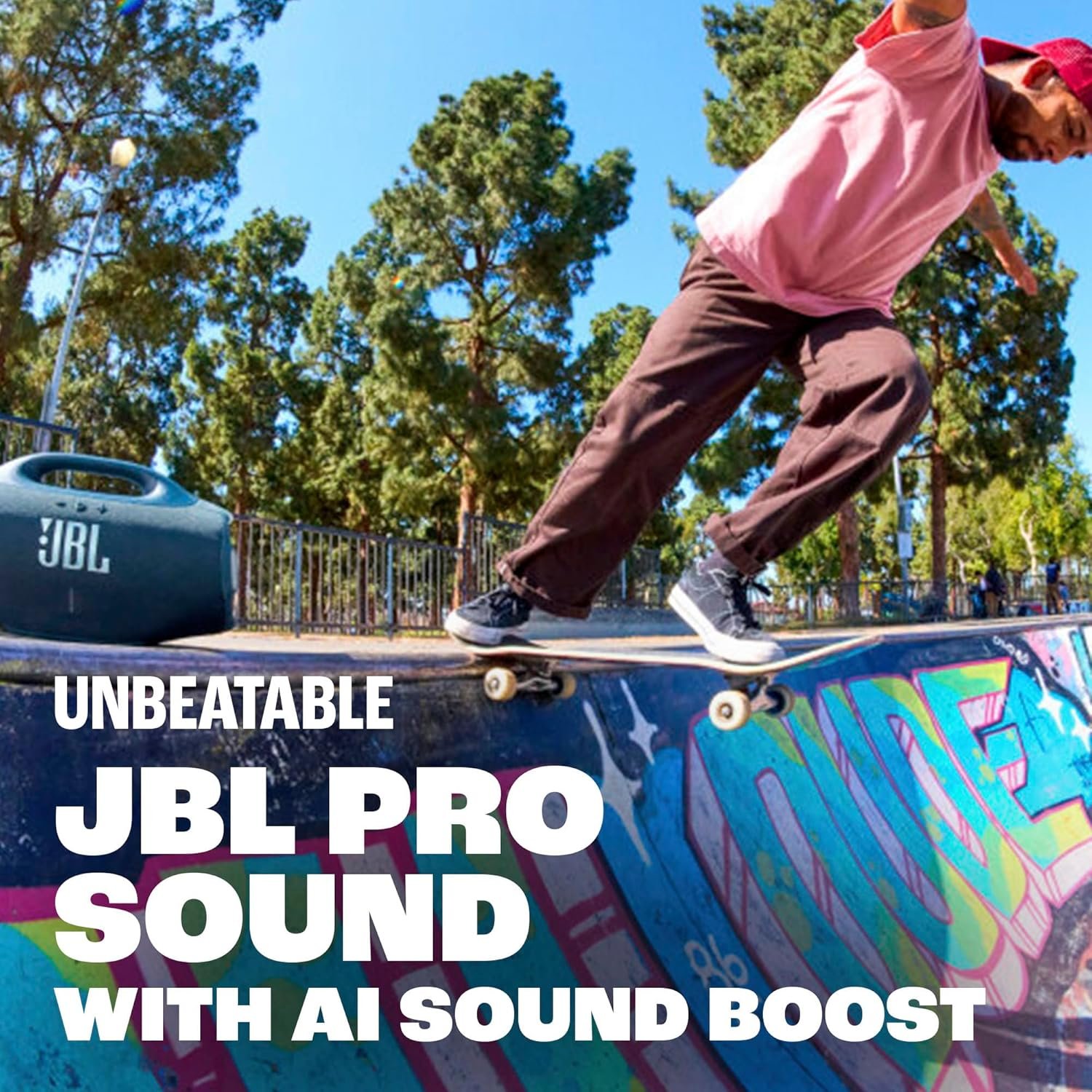 JBL Boombox 4 - Most Powerful Portable Waterproof Speaker with Massive Pro Sound, Up to 34 Hours of Playtime, & Multi-Speaker Connection by Auracast™ (Black) - Image 2
