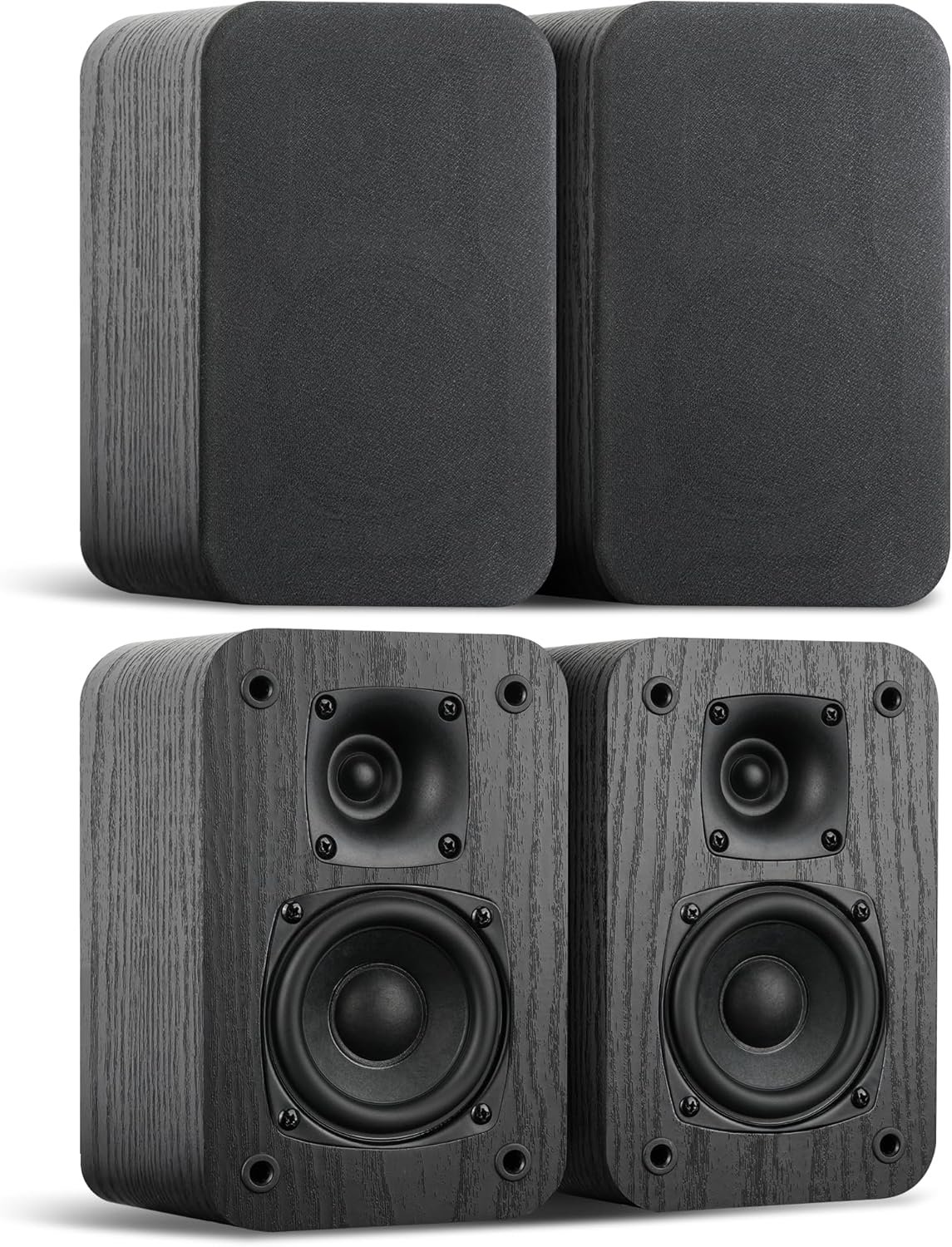 Saiyin 5.0 Home Theater System, 230w Peak Power HiFi Surround Sound Speakers with Stereo Surround Sound and Classic Rretro Wood Grain for TV/PC, Passive, Amplifier Required (Cable Not Included) - Image 4