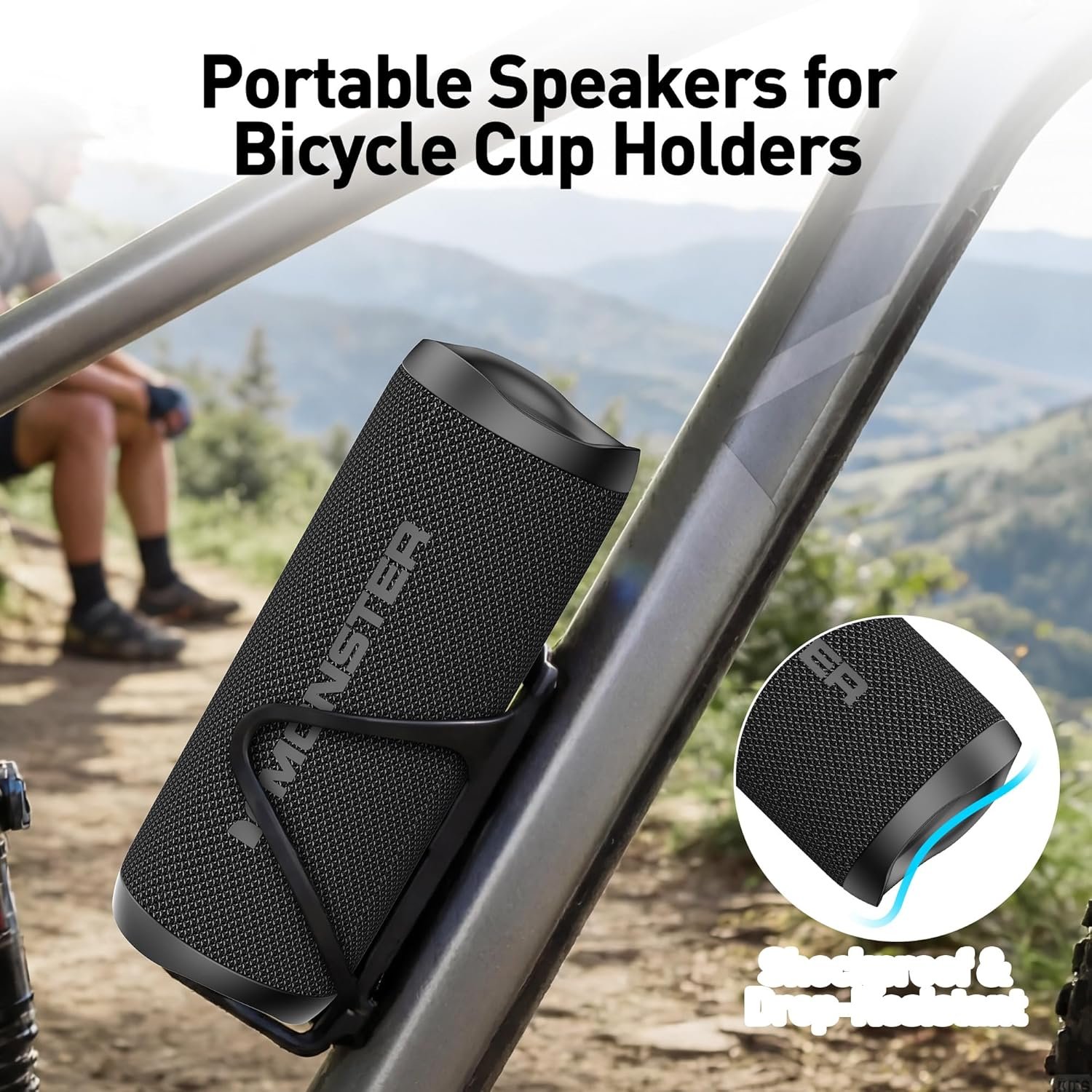 Monster Bluetooth Speaker, Wireless Portable Outdoor Bluetooth Speakers, 60W True Wireless Stereo IPX8 Waterproof, Dual PairingBluetooth 5.4 Built-in Mic, Outdoor Speaker - Image 6