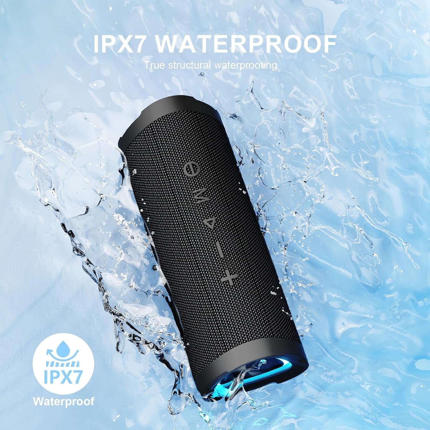 Vanzon Bluetooth Speakers, Wireless Portable Bluetooth Speaker with 24W Stereo Sound,24H Playtime, IPX7 Waterproof,TWS Dual Pairing,Suitable for Home/Outdoor/Party/Travel,Great Gift - Image 4