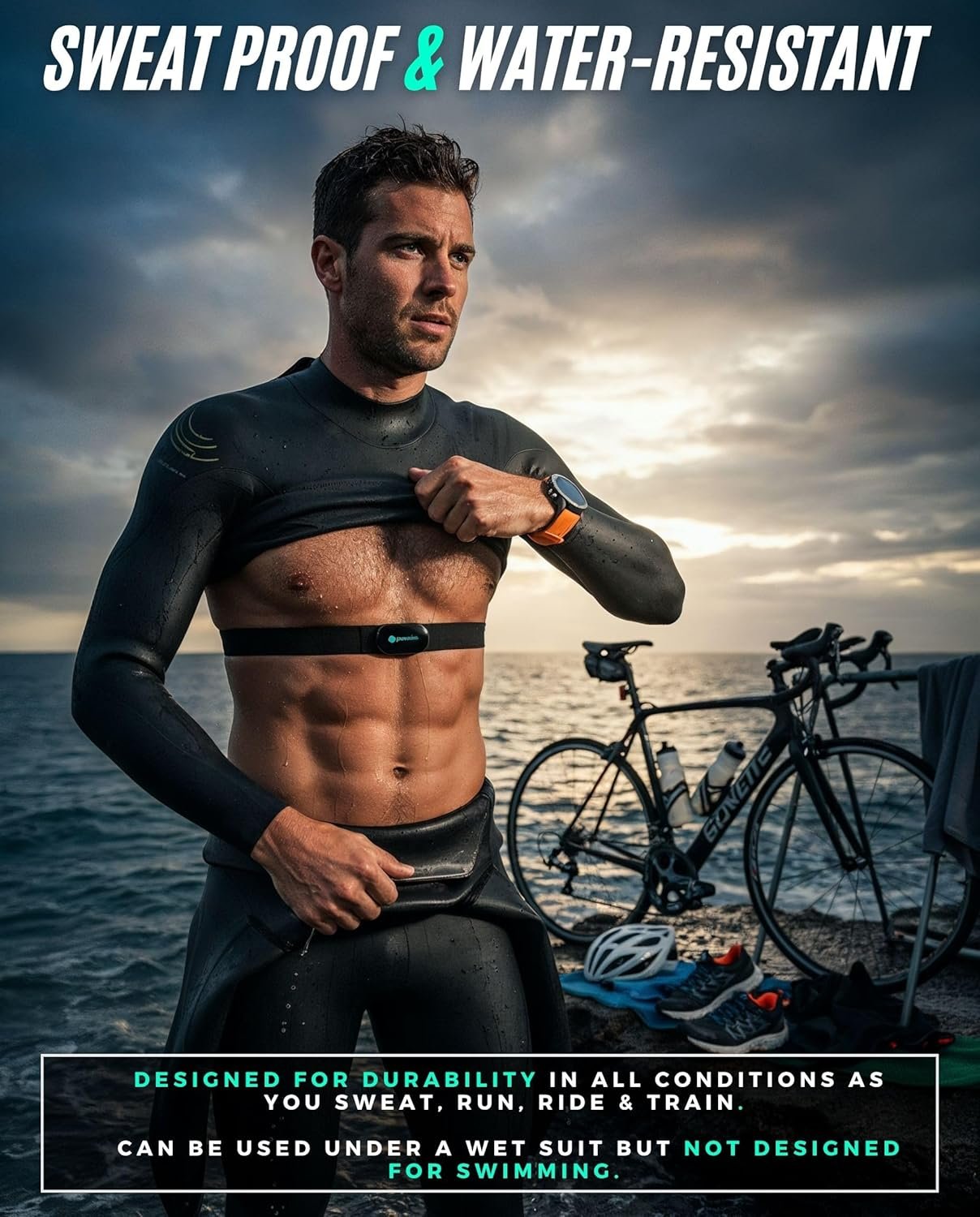 Powr Labs Bluetooth and ANT+ Heart Rate Monitor Chest Strap - All Day Comfort, Easy Connectivity - Compatible with Polar, Garmin, Peloton, Wahoo - Image 6