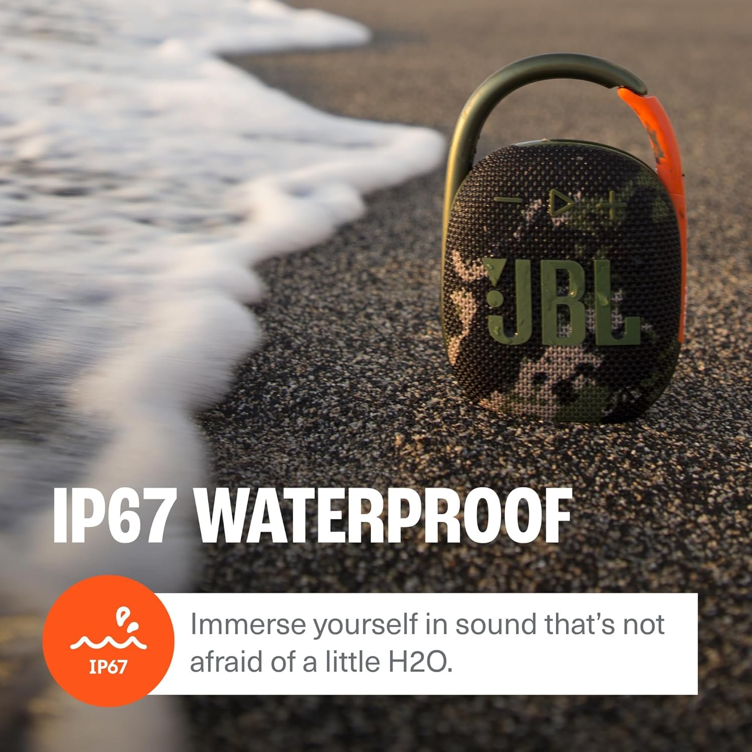 JBL Clip 4 - Portable Mini Bluetooth Speaker, big audio and punchy bass, integrated carabiner, IP67 waterproof and dustproof, 10 hours of playtime, speaker for home, outdoor and travel (Blue) - Image 6