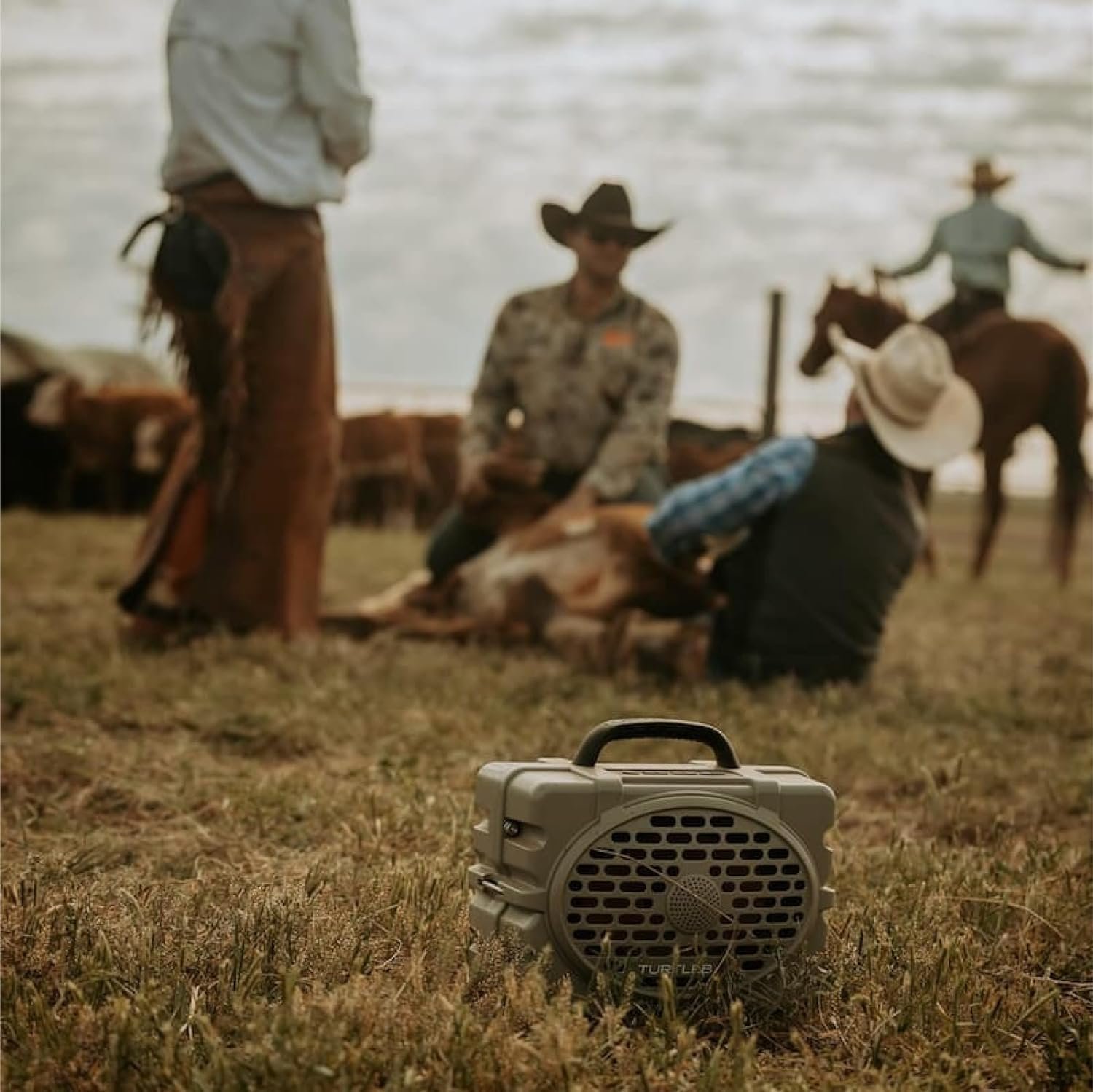 Turtlebox Original Gen 3: Portable Outdoor Bluetooth Speaker – Ultra-Loud (120dB), Waterproof (IP67), Rugged, Impact-Resistant, 3-Day Battery | Party Mode: Unlimited Pairing for Stereo Sound, Tan - Image 3