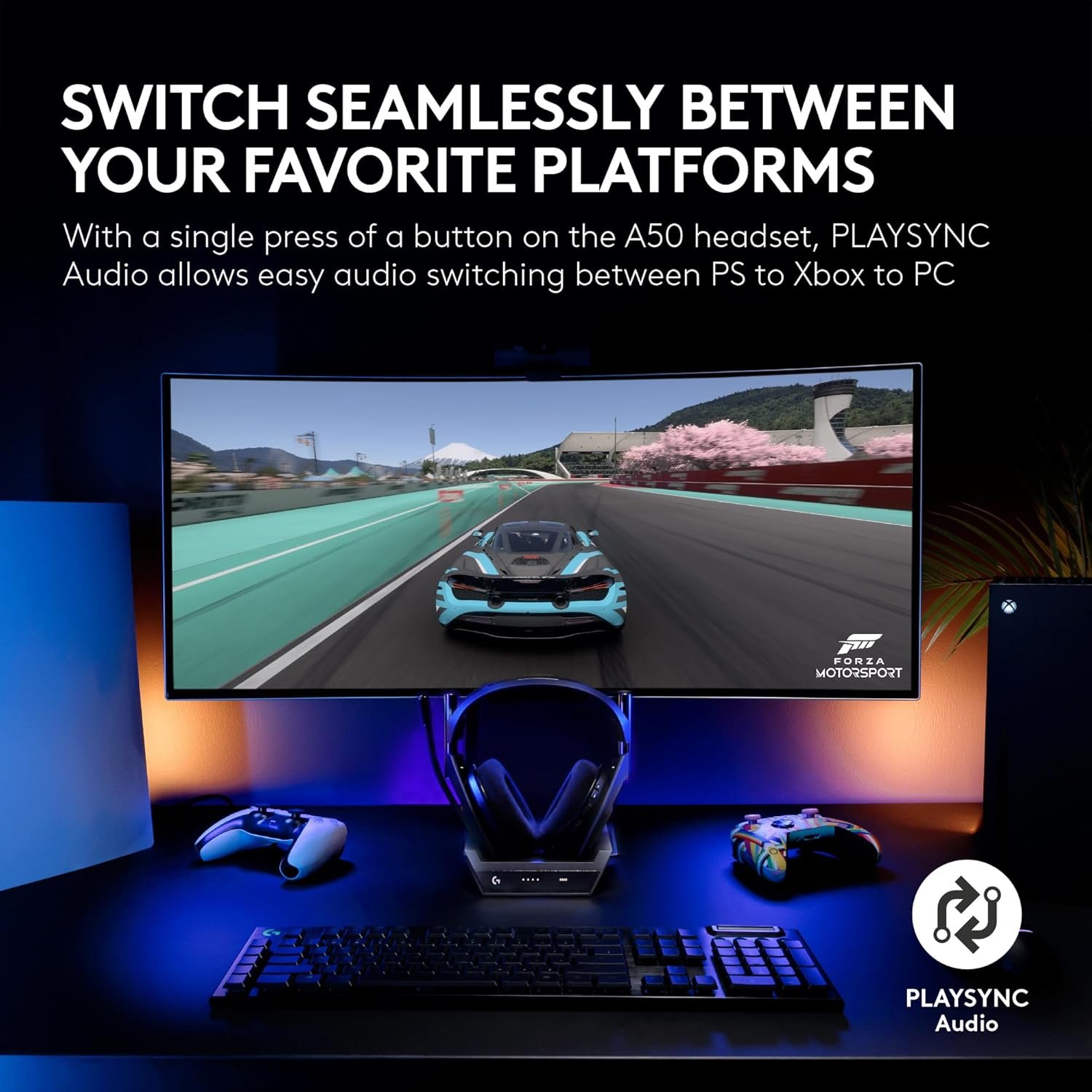 Logitech G Astro A50 Multi-Platform Wireless Gaming Headset + Base Station for PS5/Xbox/PC: PLAYSYNC Audio Switcher, - Image 3