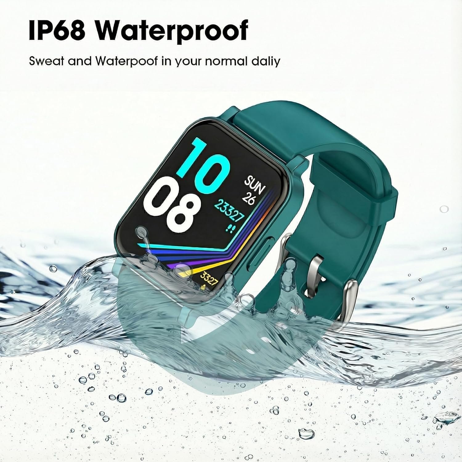 Fitness Tracker, Fitness Watch with Blood Oxygen, Heart Rate Monitor, Steps Calories Counter, Sleep Monitor, Pedometer IP68 Waterproof, Smart Watch for Android iPhones - Image 7