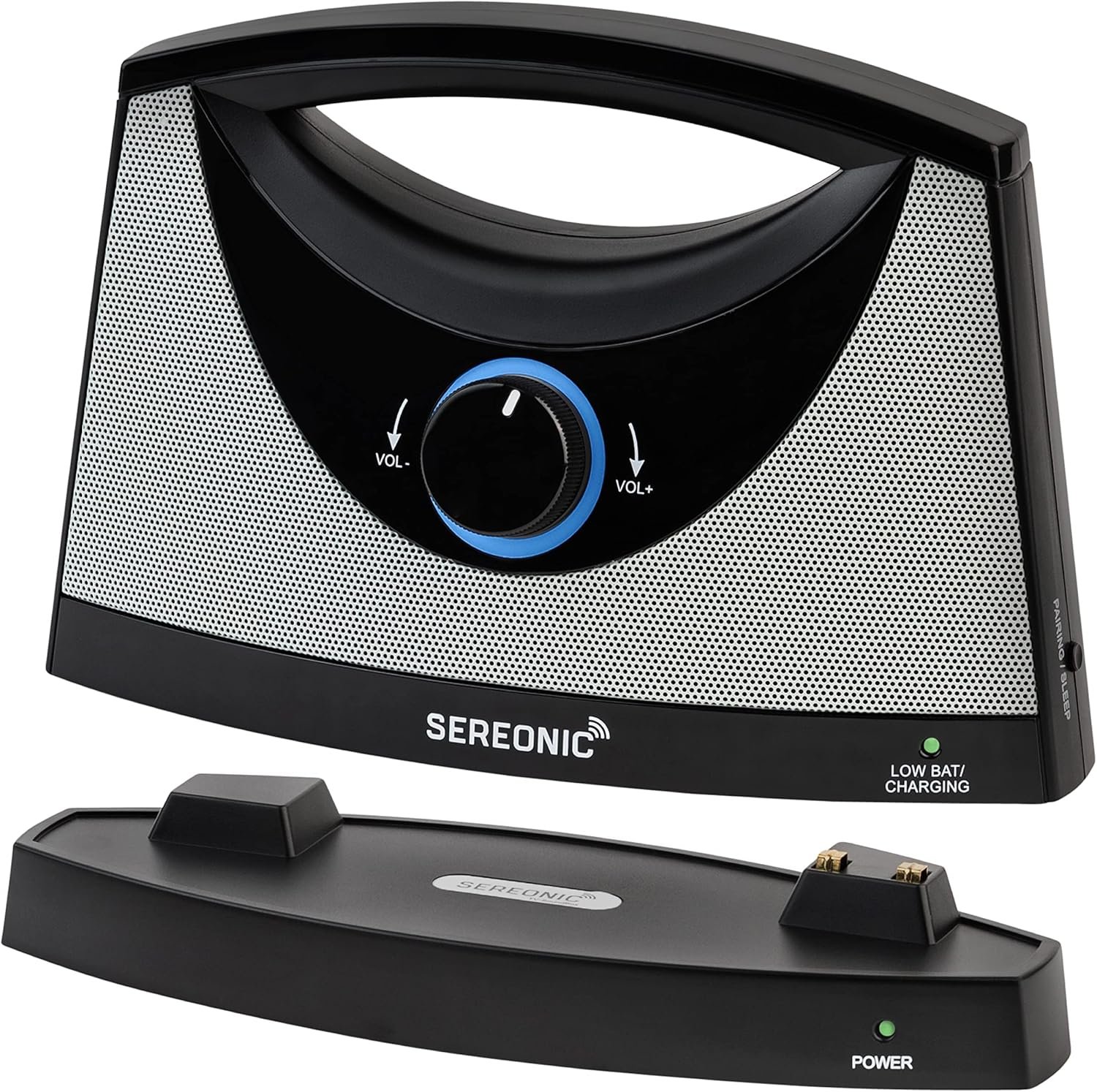 SEREONIC Portable Wireless Speakers for Smart TV - Ideal for TV Watching Without The Blaring Volume - Designed for Hard of Hearing, Elderly, and Seniors - 100ft Range