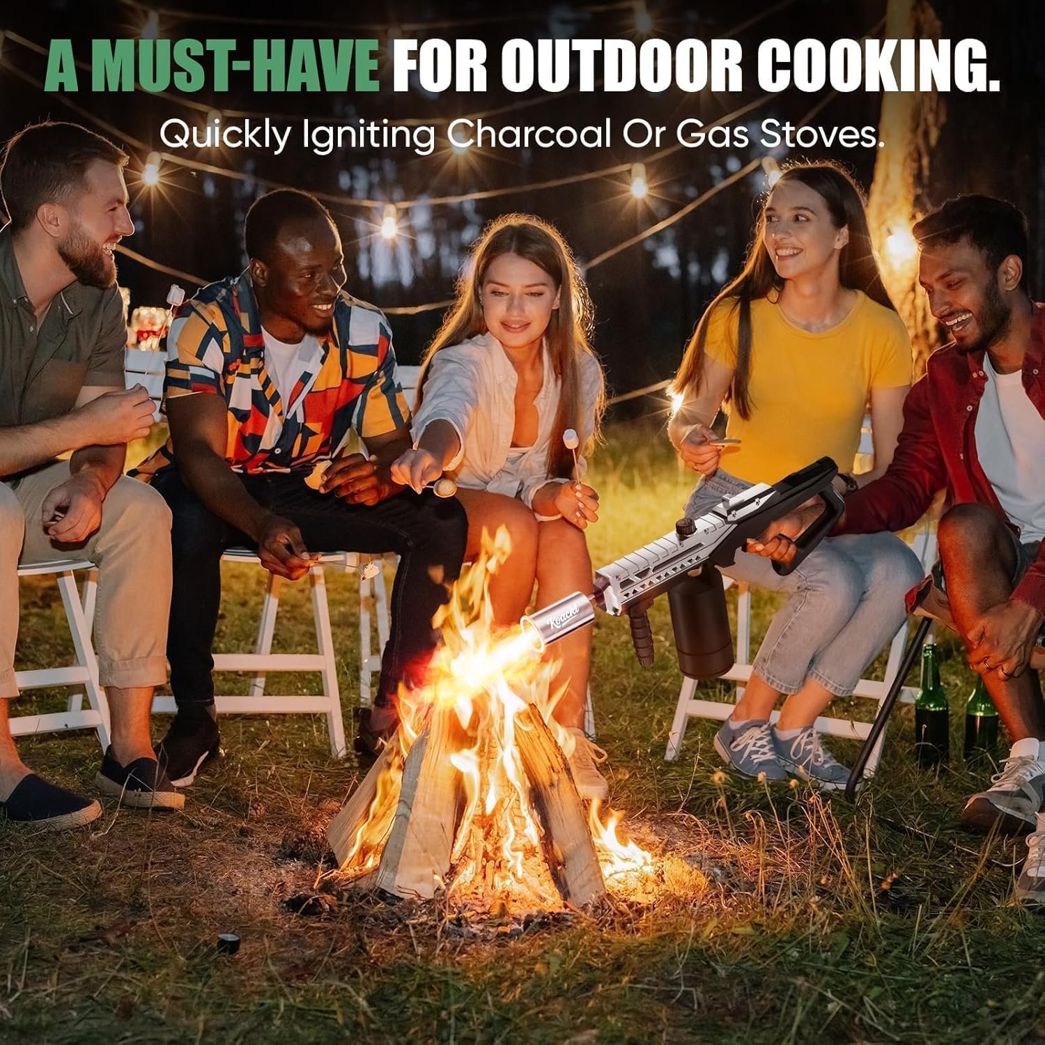 KOACKL Powerful Propane Torch Gun, Kitchen Torch with Adjustable Flame, Flamethrower Blow Torch Gun, Gas Welding Kits for BBQ, Searing Steak, Camping & Charcoal Torch Lighter(Tank Not Included) - Image 7