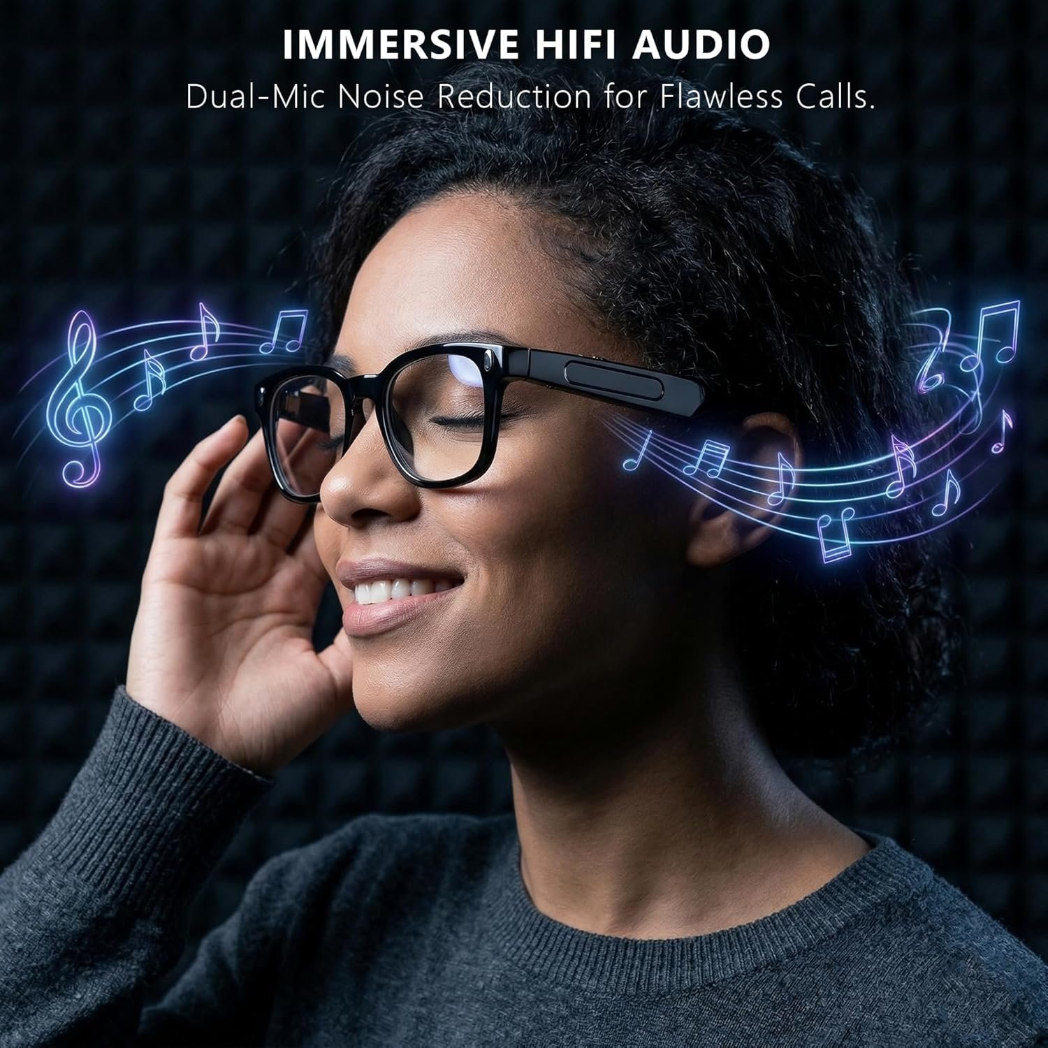 EarlySincere 4K AI Smart Glasses with Photochromic Lenses, Integrated ChatGPT AI Model, Real-Time Translation, HD Video Recording, Long Battery Life, Bluetooth 5.4 Wireless - Image 9