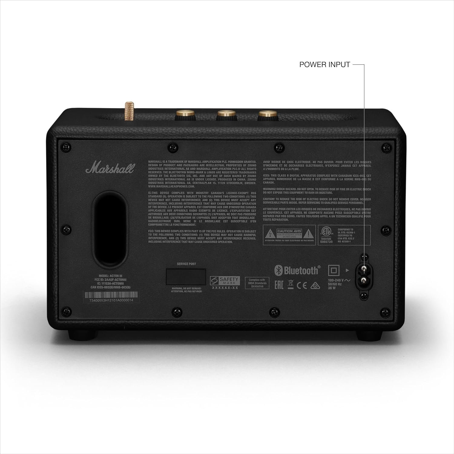 Marshall Acton III Bluetooth Home Speaker, Black - Image 8