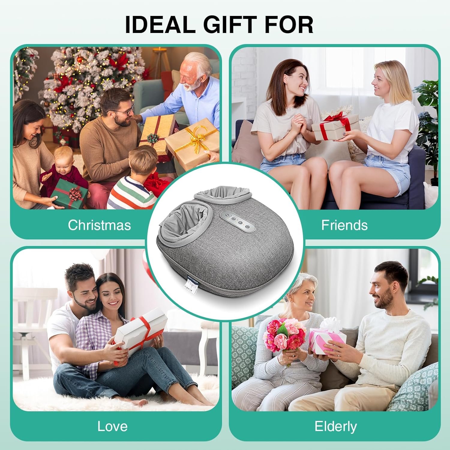 Medcursor Foot Massager with Heat - Mothers Day Gifts Shiatsu Deep Kneading, Delivers Relief for Tired Muscles and Plantar, Multi-Level Settings & Adjustable Intensity for Home, Gifts for Women Mom - Image 6