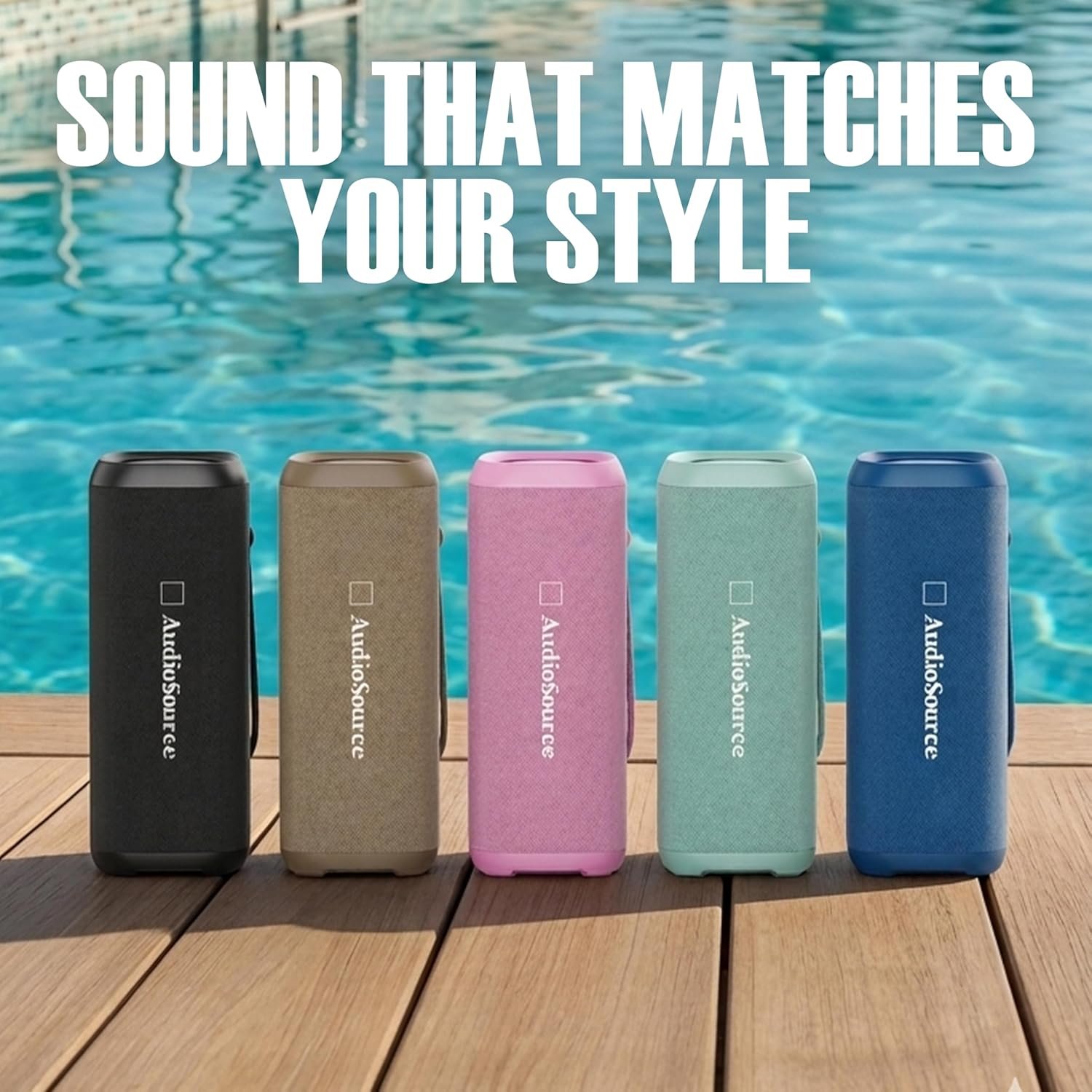 Audiosource Portable Bluetooth Speaker, 30W Loud Sound, Dual Passive Radiators for Deep Bass, Bluetooth 5.4, Auracast Multi-Speaker Pairing, IP67 Waterproof, 200ft Range, 12H Battery (Black) - Image 8