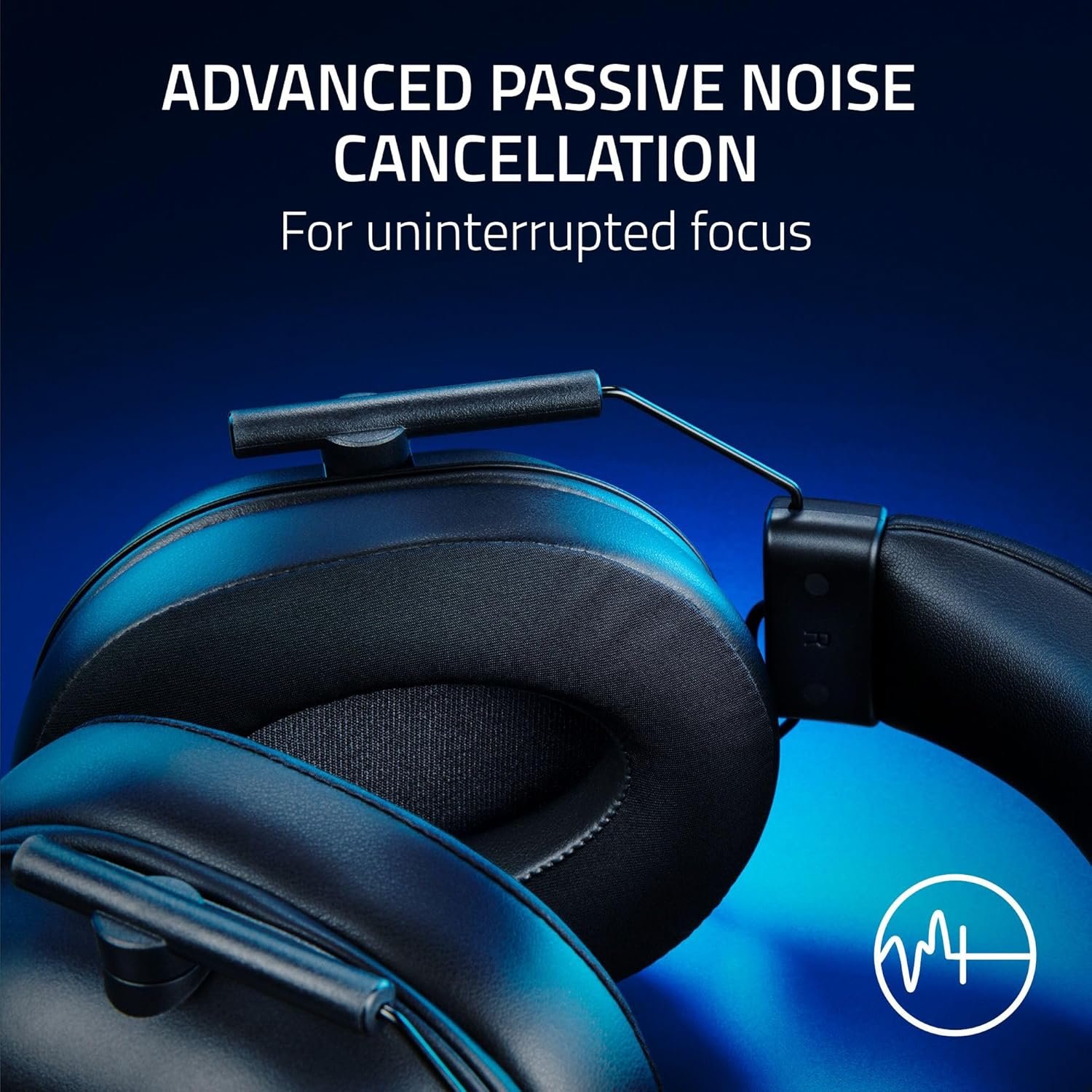 Razer BlackShark V2 X PlayStation Gaming Headset: 50mm Drivers - Cardioid Mic - Lightweight - Comfortable, Noise Isolating Earcups - for PS5, Xbox Series X, PC, Switch via 3.5 mm Audio Jack - Black - Image 4