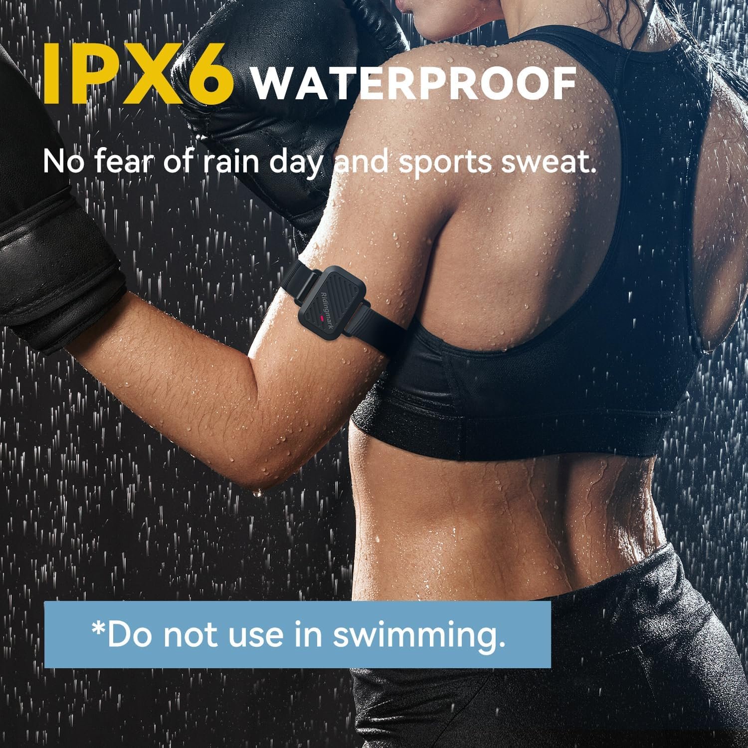 Heart Rate Monitor Armband, Bluetooth 5.0/ANT+ HR Monitor, Rechargeable Fitness Tracker with 110 Hour Battery Life, HR Zone LED Indicator, IPX6 Waterproof, for Running, Cycling, Exercise, Other Sports - Image 7