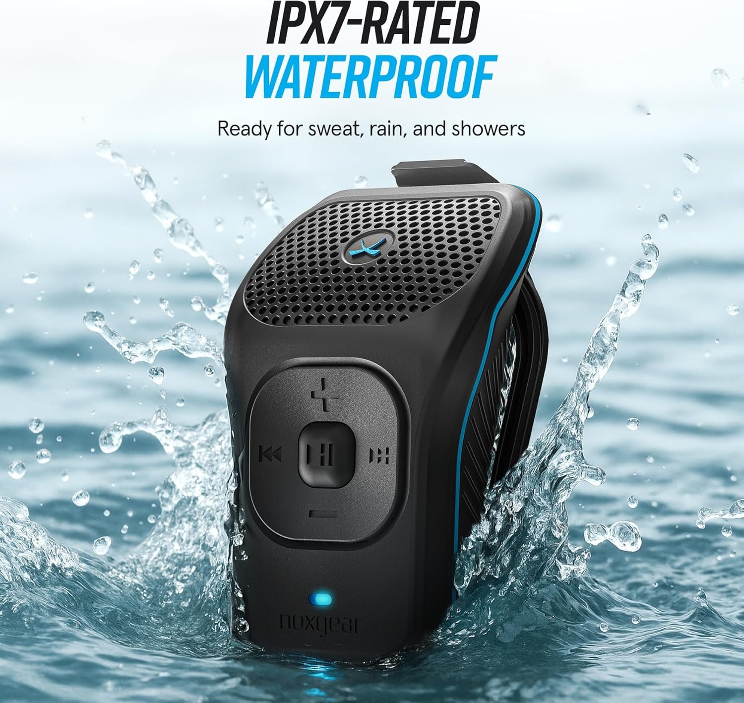 noxgear 39g Wearable Bluetooth Speaker, Magnetic Mini Clip-On, Waterproof Up to 15 Hours Playtime | Clip On Bluetooth, Wearable Speaker with Microphone, 100ft Range - Image 5
