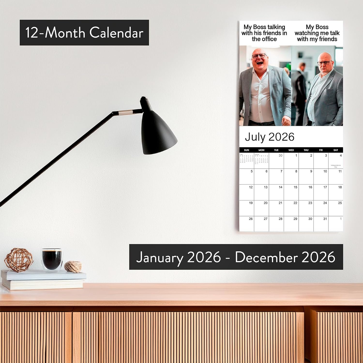 2026 Memes Wall Calendar | 12 Months of Hillarious Memes/Jokes to Keep You Laughing All Year, Funny White Elephant Gift For Him or Her, Give Them Something That Will Make Them Smile - Image 3