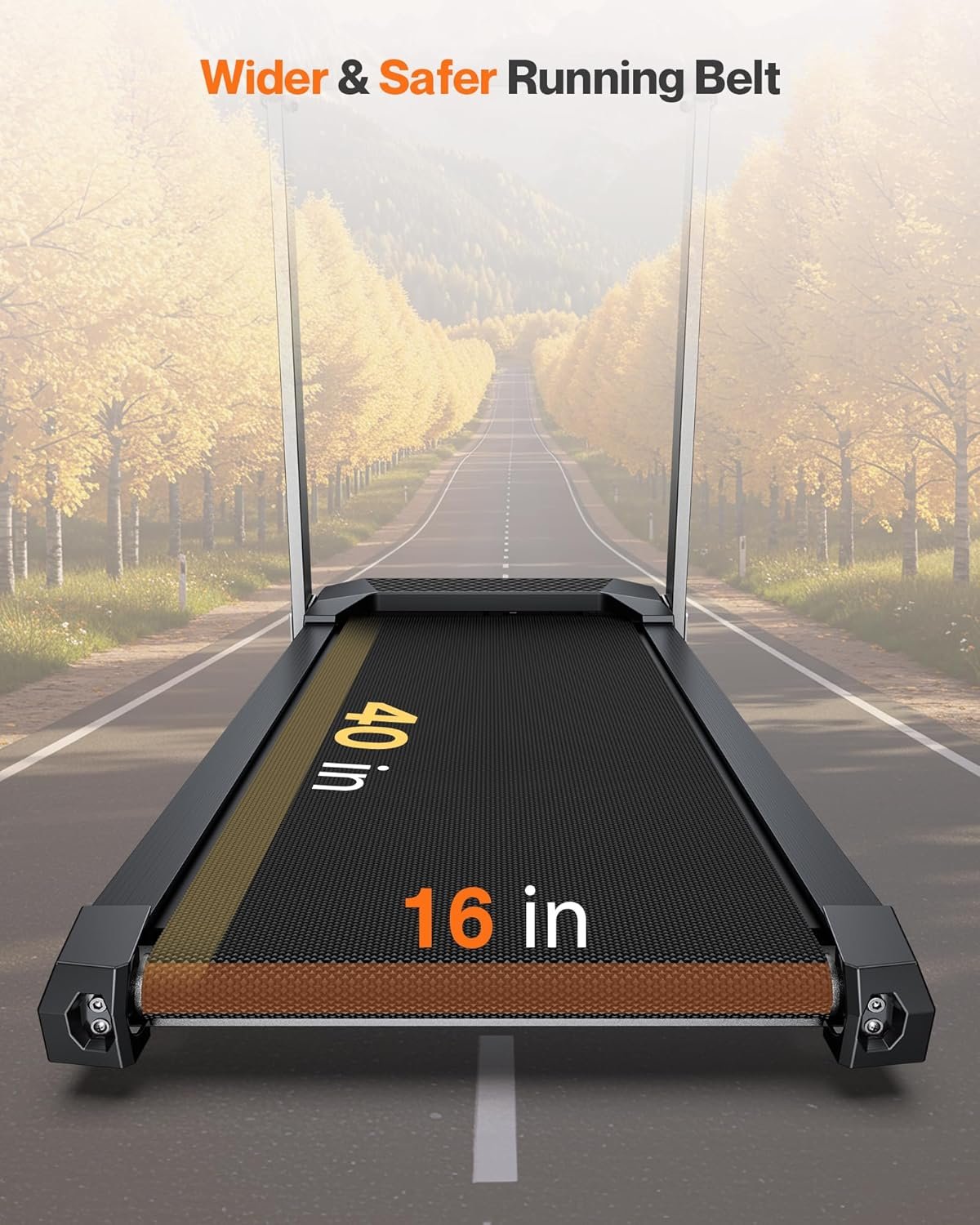 Cardirun Folding Treadmill with Incline, 3.5 HP Quiet Treadmills for Home with 400 lbs Weight Capacity, Incline Treadmill with Pulse Sensor and Bluetooth Speaker, LED Screen, App, Space-Saving Design - Image 7