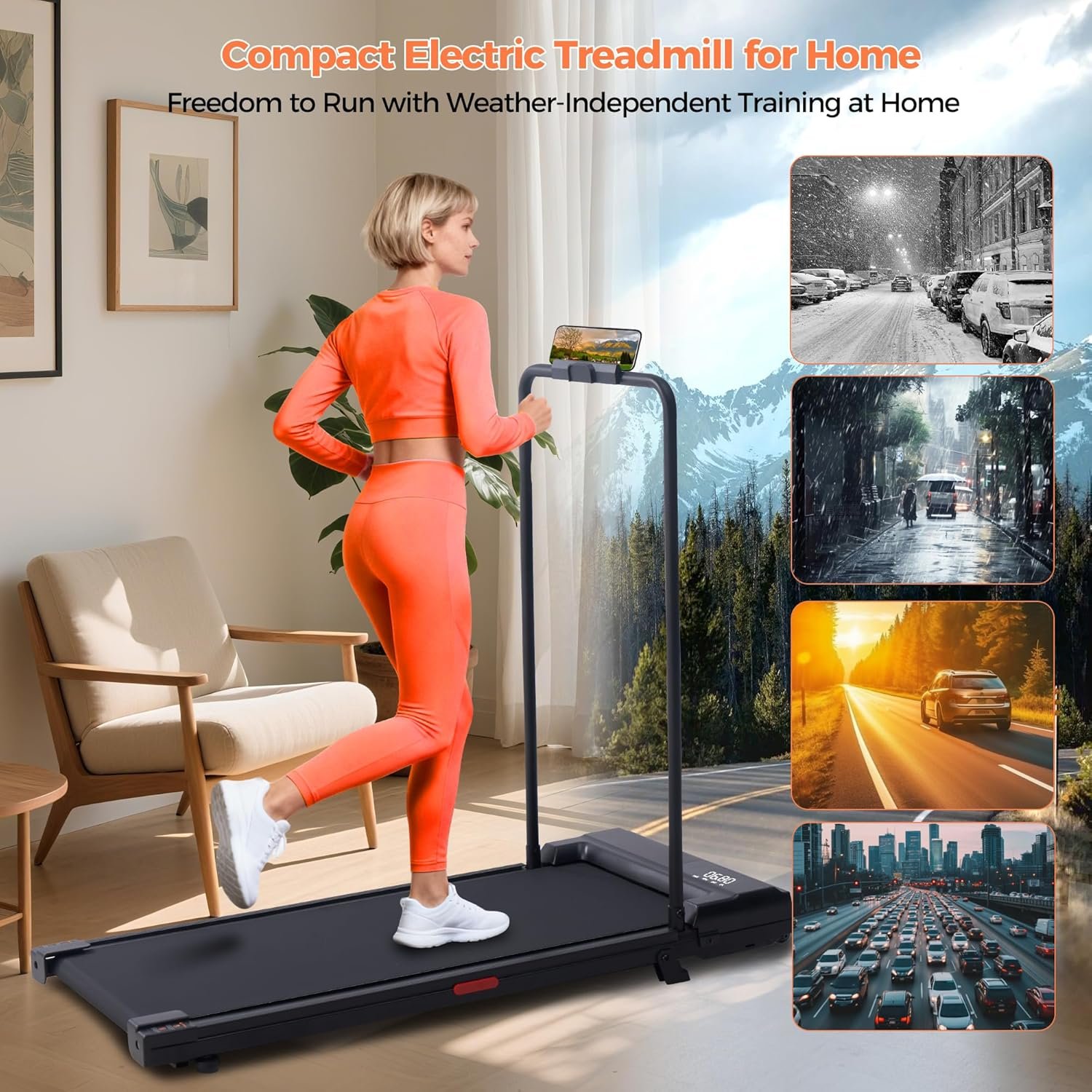 Walking Pad Treadmill with Incline, 2026 Upgrade Portable Under Desk Treadmill for Home Small with Handles, 3.0HP Walking Pad with Handle Bar, 0.6-7.6MPH, 350LBS - Image 7
