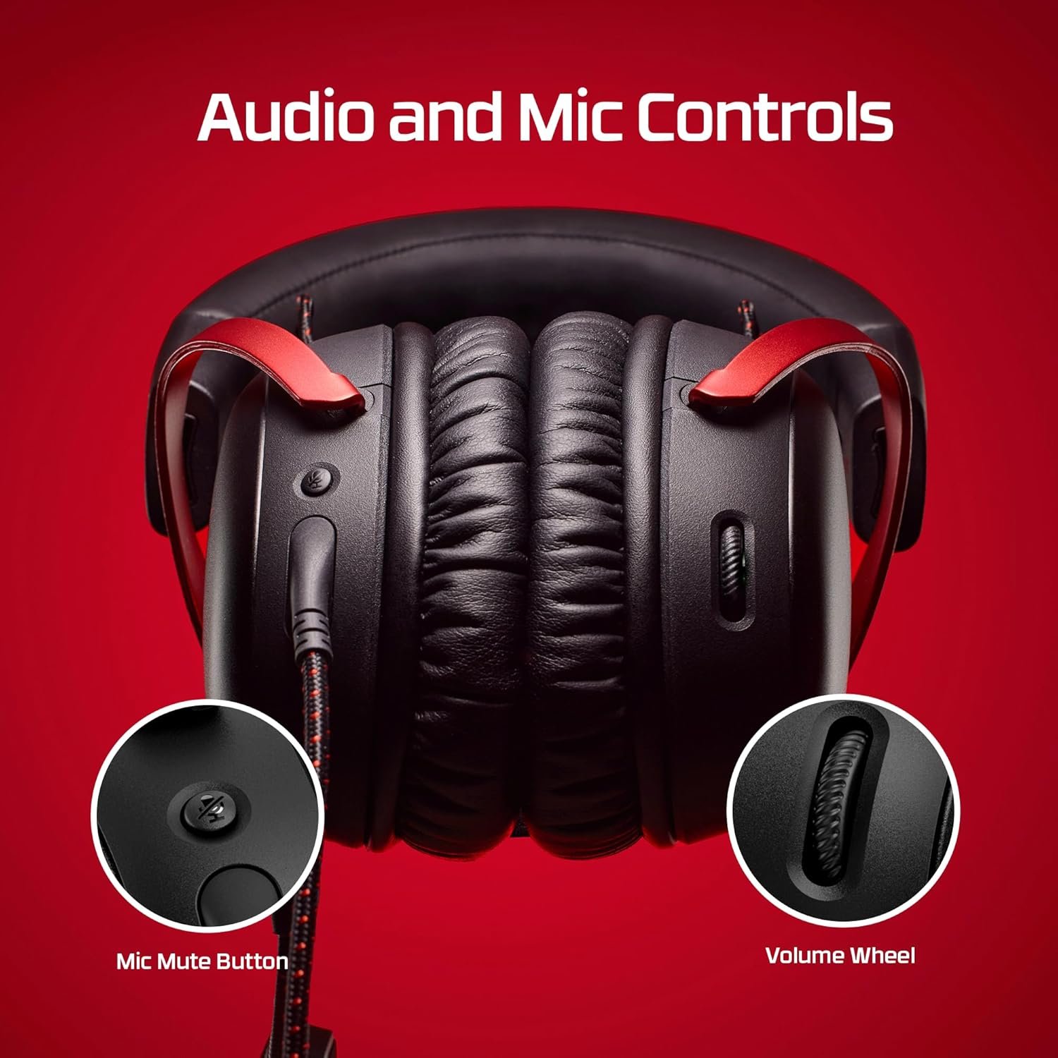 HyperX Cloud III – Wired Gaming Headset, PC, PS5, Xbox Series X|S, Angled 53mm Drivers, DTS Spatial Audio, Memory Foam, Durable Frame, Ultra-Clear 10mm Mic, USB-C, USB-A, 3.5mm – Black/Red - Image 6
