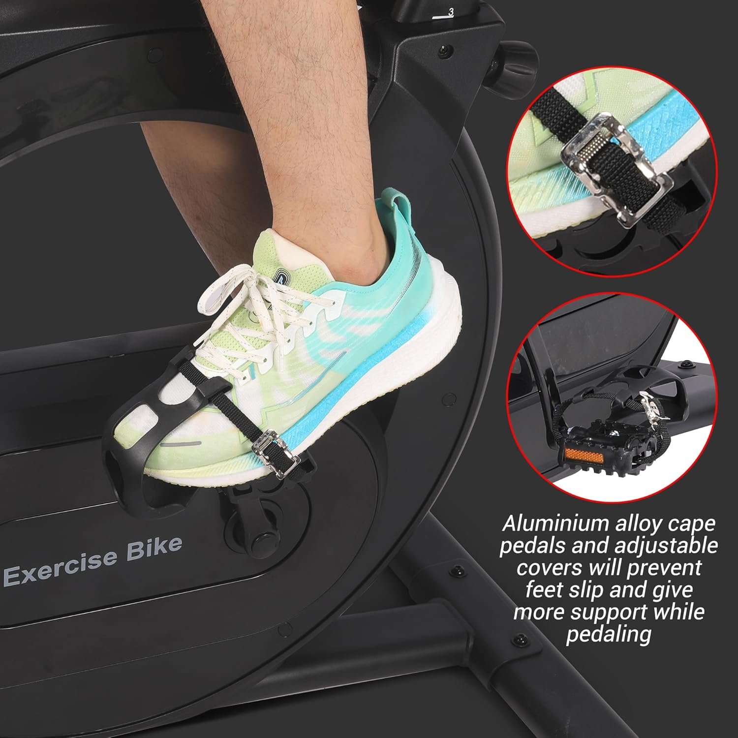 Exercise Bike for Home, Stationary Bike with 32-Level Magnetic Resistance, Indoor Cycling Bike with Adjustable Seat, LED Monitor, Smart Workout App, 300 Lb Capacity - Image 4