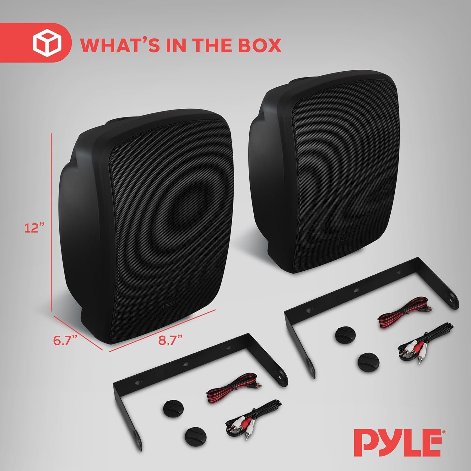 Pyle Outdoor Waterproof Wireless Bluetooth Speaker - 6.5 Inch Pair 2-Way Weatherproof Wall/Ceiling Mounted Dual Speakers w/Heavy Duty Grill, Universal Mount, Patio, Indoor Use PDWR64BTB (Black) - Image 7