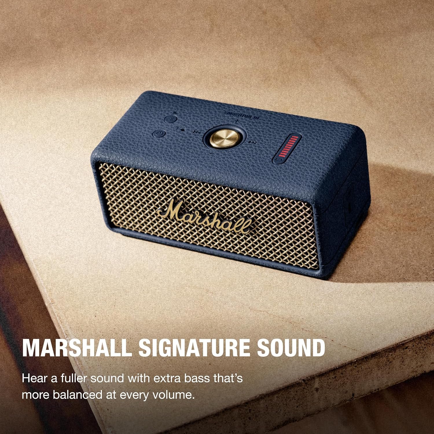 Marshall Emberton III Portable Bluetooth Speaker - Rugged Waterproof IP67 Design | Loud Stereo Sound, Deep Bass with 32+ Hr Playtime | Compact and Wireless for Travel and Outdoors - Midnight Blue - Image 2