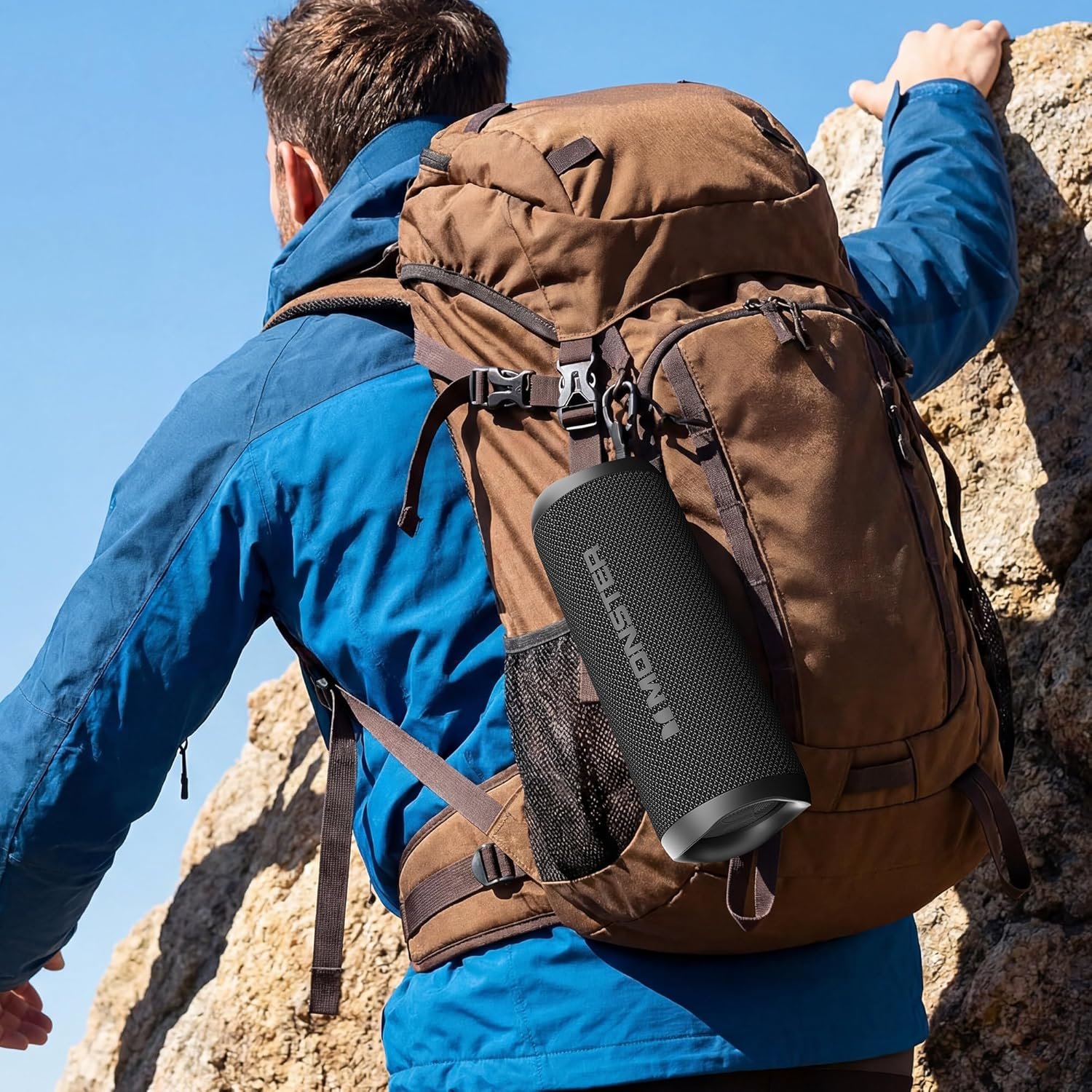 Monster Bluetooth Speaker, Wireless Portable Outdoor Bluetooth Speakers, 60W True Wireless Stereo IPX8 Waterproof, Dual PairingBluetooth 5.4 Built-in Mic, Outdoor Speaker - Image 7