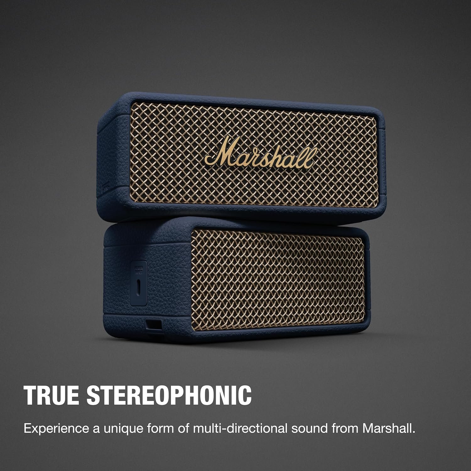 Marshall Emberton III Portable Bluetooth Speaker - Rugged Waterproof IP67 Design | Loud Stereo Sound, Deep Bass with 32+ Hr Playtime | Compact and Wireless for Travel and Outdoors - Midnight Blue - Image 3