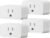 Amazon Basics Smart Plug, Works with Alexa Only, Voice Control, Remote APP Control, Schedule, Compact Design, Versatile, 2.4 GHz Wi-Fi, No Hub Required, 4-Pack, White
