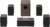 HiFi 5.1.4ch Home Theater Sound System, Dolby Atmos, 900W Surround Sound System for TV, Sound Bar with Subwoofer, 4 Surround Speakers, TV Soundbar, HiFi-Grade Crossover, eARC, BT 5.4, Color: Wood