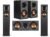 Klipsch Reference R-610F 5.0 Home Theater Pack, 2X – Floorstanding Speakers + Pair, 41M Bookshelf, 52C Center Channel Speaker, Black