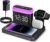 ANJANK Wireless Charging Station,5 in 1 Multiple Charger Stand with Alarm Clock,7 Night Light,Mag-Safe Charging Dock for iPhone 17 16 15 14 13 12 Pro Max Plus,Apple Watch 11/10/9/8,for Airpods,Bedroom