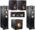 Klipsch Reference 5.1 Home Theater System – Bundle with 2X R-26FA Floorstanding Speaker, 2X R-41M Bookshelf Speaker, R-25C Channel Speaker, R-12SW Subwoofer