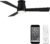 WAC Lighting Hug 3 Blades Aluminum Smart Flush Mount Ceiling Fan in Matte Black