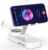 Cell Phone Stand with Wireless Bluetooth Speaker & Anti-Slip Base,HD Surround Sound,Portable Phone Stand,Suitable for Home & Outdoor,Compatible with iPhone,iPad and Samsung Galaxy（White）