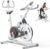 HOELLL Exercise Bike with Exclusive Heart Rate Sensor and APP Sync, Stationary Bikes for Home with Continuously Variable Resistance, Compact Indoor Cycling Bike with Tablet Mount