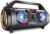 Bluetooth Speaker, 30W Portable Bluetooth Boombox with Subwoofer, FM Radio, RGB Colorful Lights, EQ, Stereo Sound, Booming Bass, 10H Playtime Wireless Party Speaker for Home, Outdoor, Travel, Camping