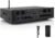 Pyle 4-Channel Audio Amplifier with Bluetooth – Home Stereo Receiver w/ 500W Max Power – Commercial or Karaoke – Dual Mic Input with Echo, Vol, Talk-Over – AUX In – Sub Out – USB-A MP3 Player, AM/FM